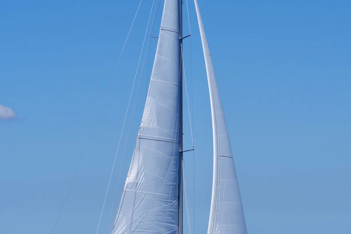Exterior view of Agnese - Water maker, Solar Panel, a Dufour 530 sailboat at Puntone di Scarlino, Italy
