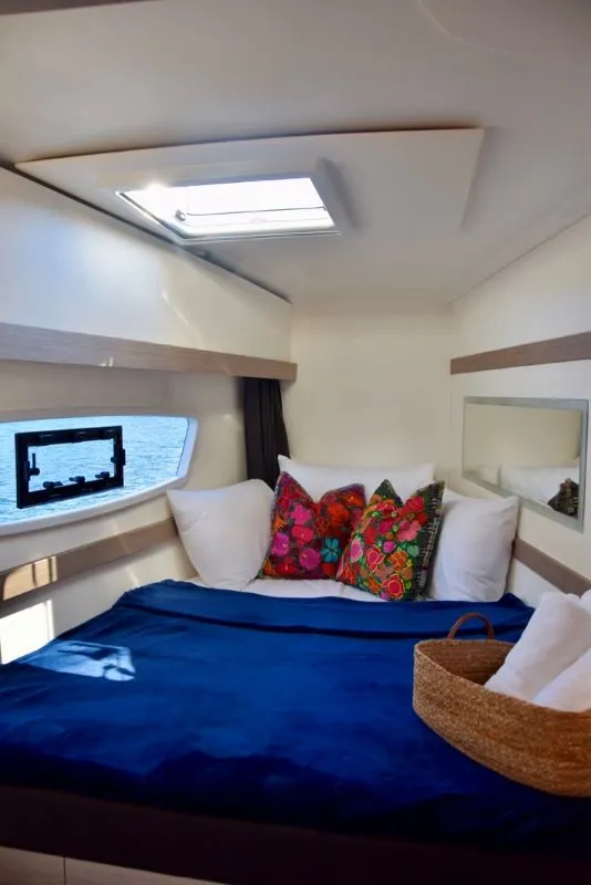 Cabin on Firefly, a Fountaine Pajot Isla 40 catamaran at Road Town, British Virgin Islands