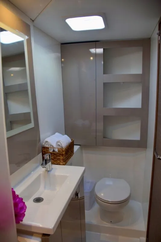 Head on Firefly, a Fountaine Pajot Isla 40 catamaran at Road Town, British Virgin Islands