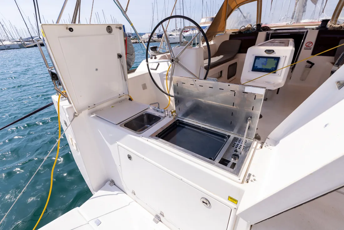 Erco, a Dufour 460 GL sailboat at Grad Biograd na Moru, Croatia