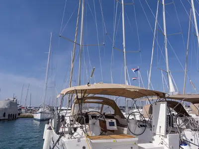 Erco, a Dufour 460 GL sailboat at Grad Biograd na Moru, Croatia