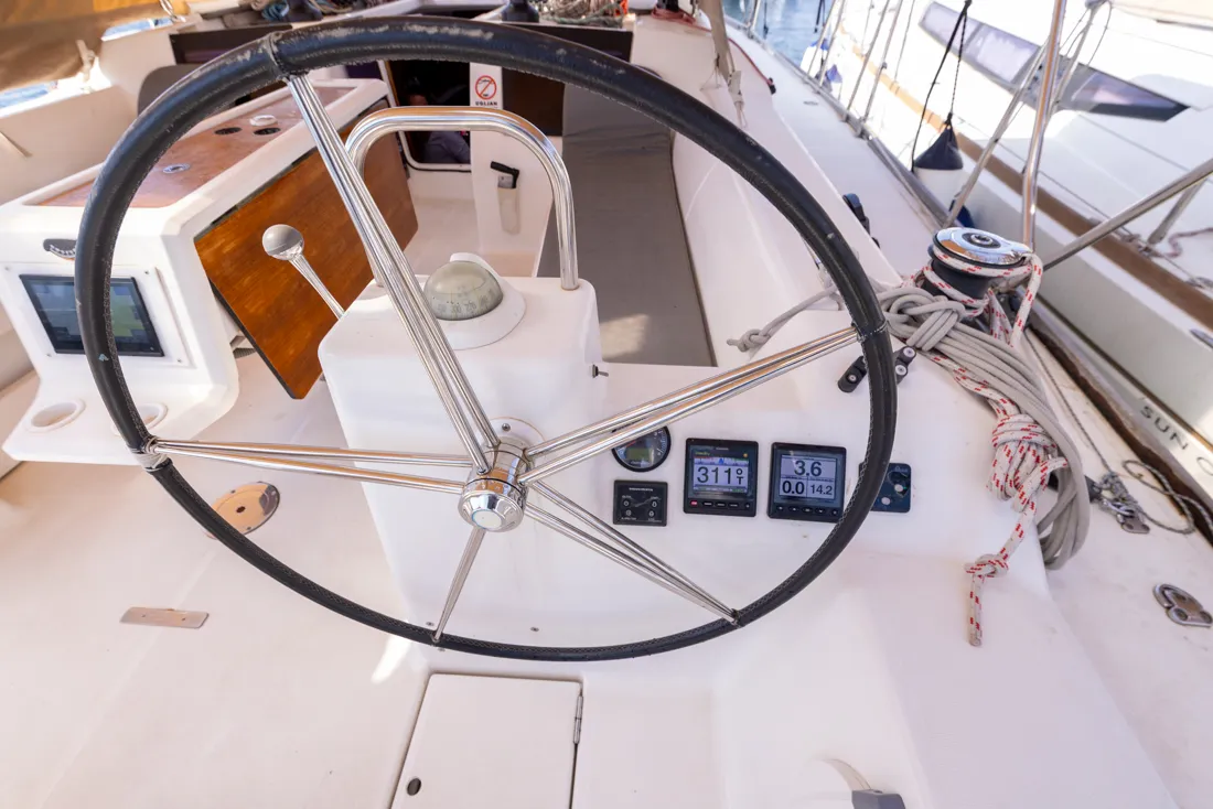 Erco, a Dufour 460 GL sailboat at Grad Biograd na Moru, Croatia