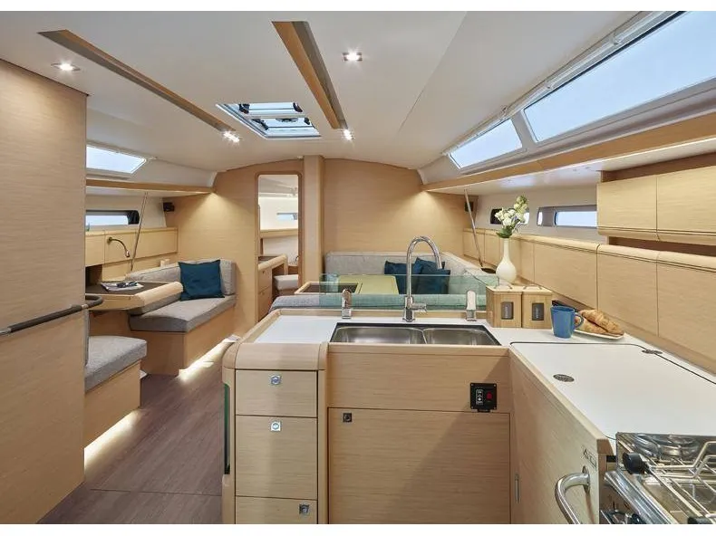 Arisaghia, a Jeanneau Sun Odyssey 449 sailboat at Agropoli, Italy