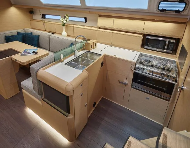 Arisaghia, a Jeanneau Sun Odyssey 449 sailboat at Agropoli, Italy