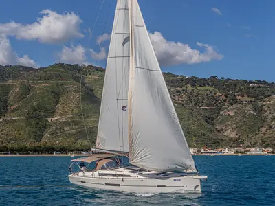 Dream Planet, a Dufour 520 GL sailboat at Tonnarella, Italy