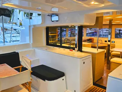 Mysa, a Lagoon 46 catamaran at Marmaris, Turkey