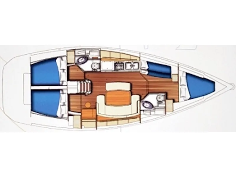 Gorda, a Beneteau Cyclades 43.4 sailboat at Skradin, Croatia
