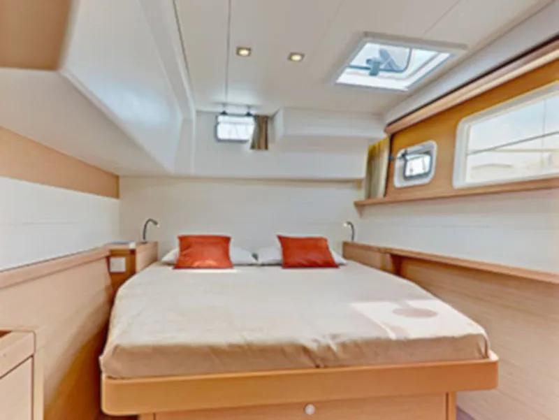SoulMate, a Lagoon 450 F catamaran at Lavrion, Greece