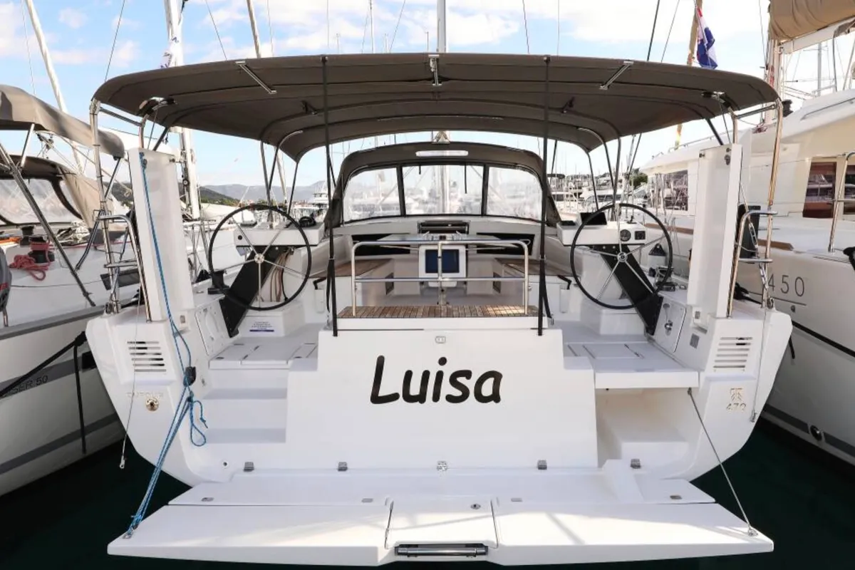 Luisa, a Dufour 470 sailboat at Seget Donji, Croatia
