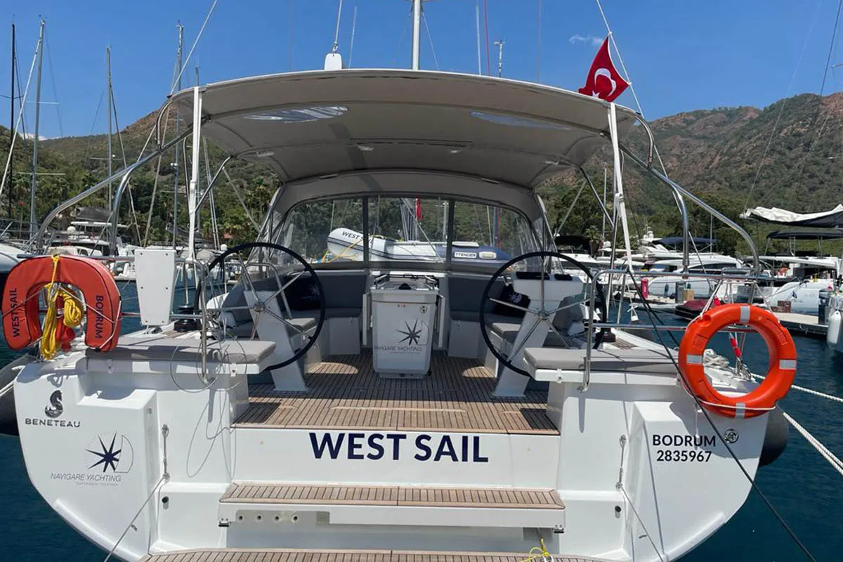 WEST, a Beneteau Oceanis 46.1 sailboat at Marmaris, Turkey