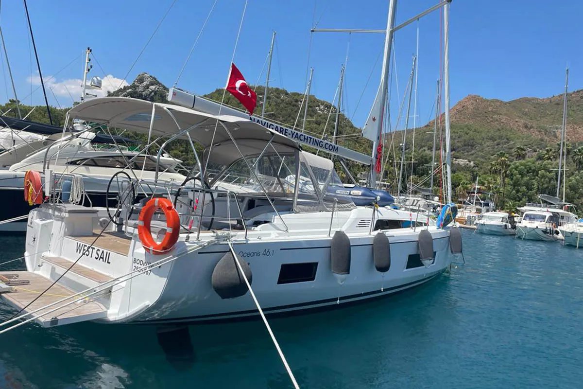 WEST, a Beneteau Oceanis 46.1 sailboat at Marmaris, Turkey