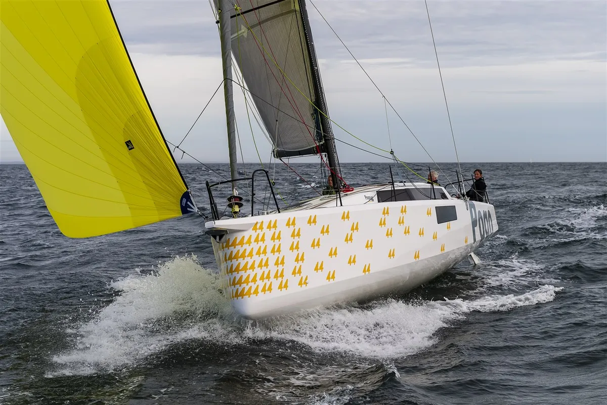 Exterior view of TOSTAKY, a Pogo 44 sailboat at Alameda, United States