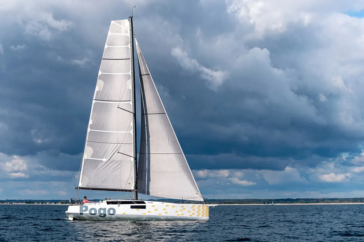 Exterior view of TOSTAKY, a Pogo 44 sailboat at Alameda, United States