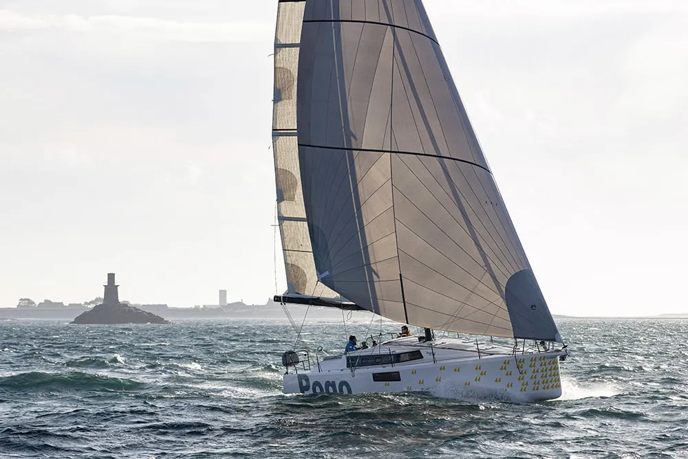 Exterior view of TOSTAKY, a Pogo 44 sailboat at Alameda, United States