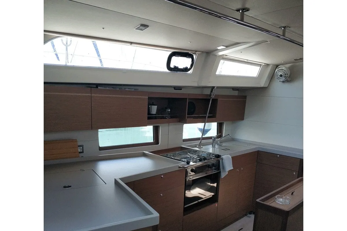 Galley of Buddy, a Beneteau Oceanis 46.1 sailboat at Athens, Greece