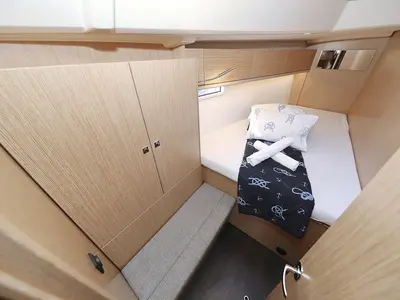 Cabin on silence four, a Bavaria Cruiser 46 sailboat at Grad Biograd na Moru, Croatia