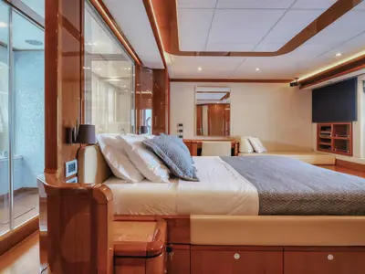 Lidia, a Ferretti 830 motor yacht at 3rd Marina Glyfada, Greece