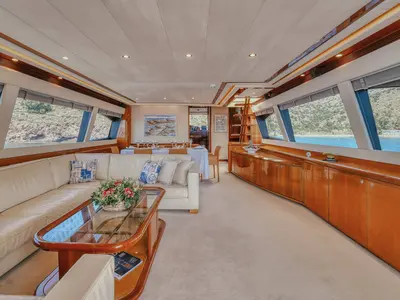 Lidia, a Ferretti 830 motor yacht at 3rd Marina Glyfada, Greece
