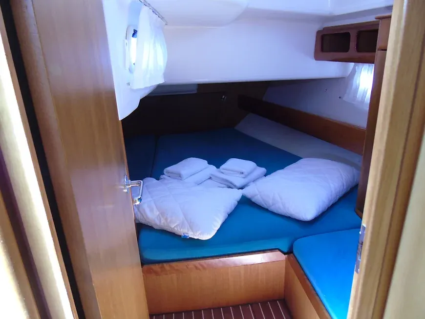 Daluz, a Bavaria 46 Cruiser sailboat at Municipal Unit of Lefkada, Greece
