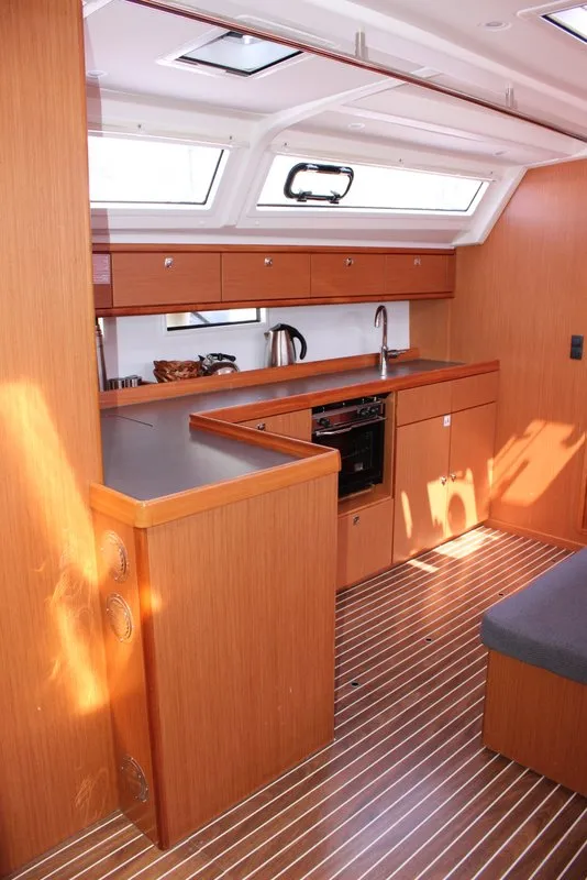 Galley of Eveline, a Bavaria Cruiser 46 sailboat at Grad Biograd na Moru, Croatia