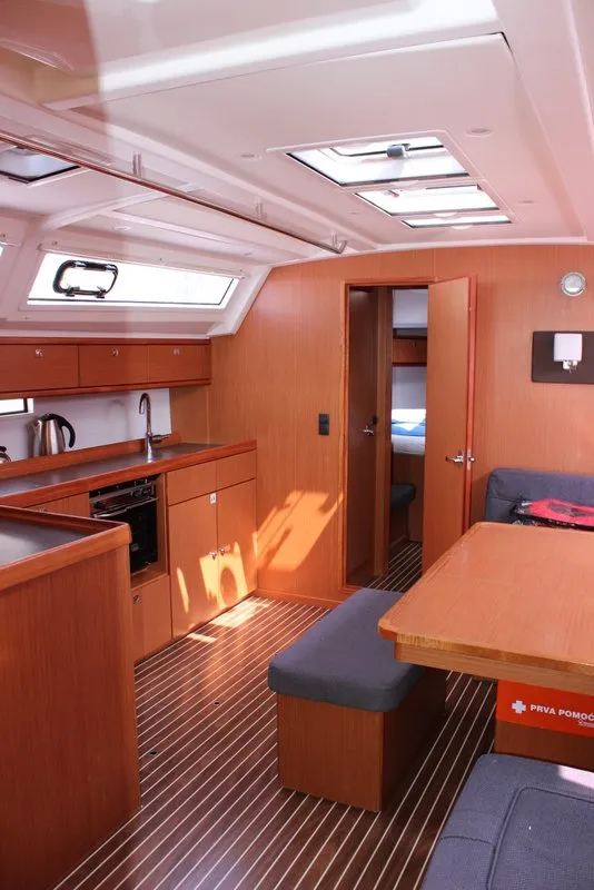 Salon of Eveline, a Bavaria Cruiser 46 sailboat at Grad Biograd na Moru, Croatia