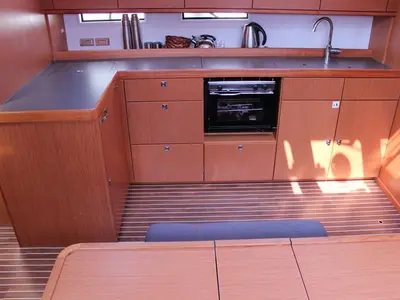 Galley of Eveline, a Bavaria Cruiser 46 sailboat at Grad Biograd na Moru, Croatia