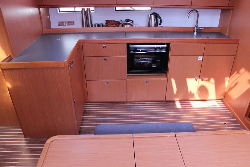 Galley of Eveline, a Bavaria Cruiser 46 sailboat at Grad Biograd na Moru, Croatia