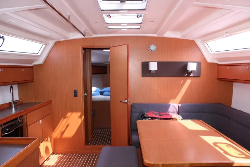 Salon of Eveline, a Bavaria Cruiser 46 sailboat at Grad Biograd na Moru, Croatia