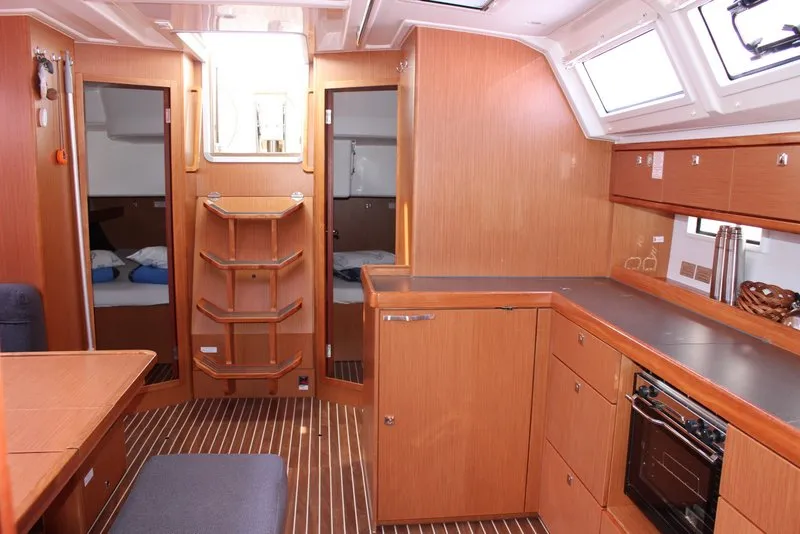 Salon of Eveline, a Bavaria Cruiser 46 sailboat at Grad Biograd na Moru, Croatia