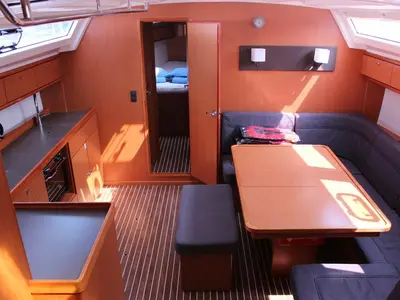 Salon of Eveline, a Bavaria Cruiser 46 sailboat at Grad Biograd na Moru, Croatia