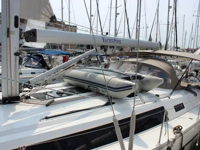 Deck of Eveline, a Bavaria Cruiser 46 sailboat at Grad Biograd na Moru, Croatia