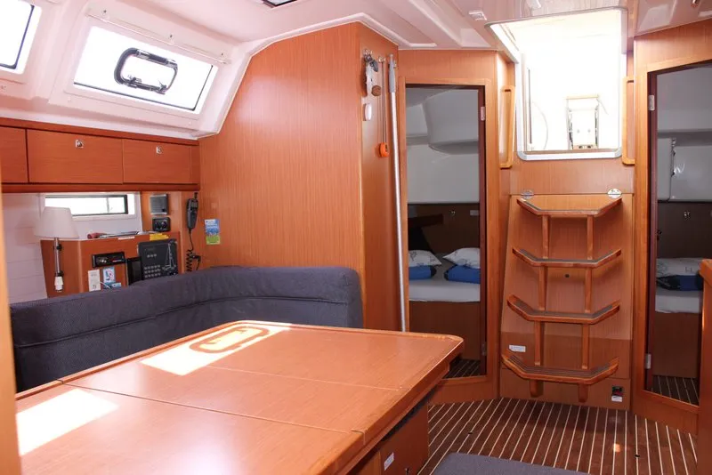 Salon of Eveline, a Bavaria Cruiser 46 sailboat at Grad Biograd na Moru, Croatia