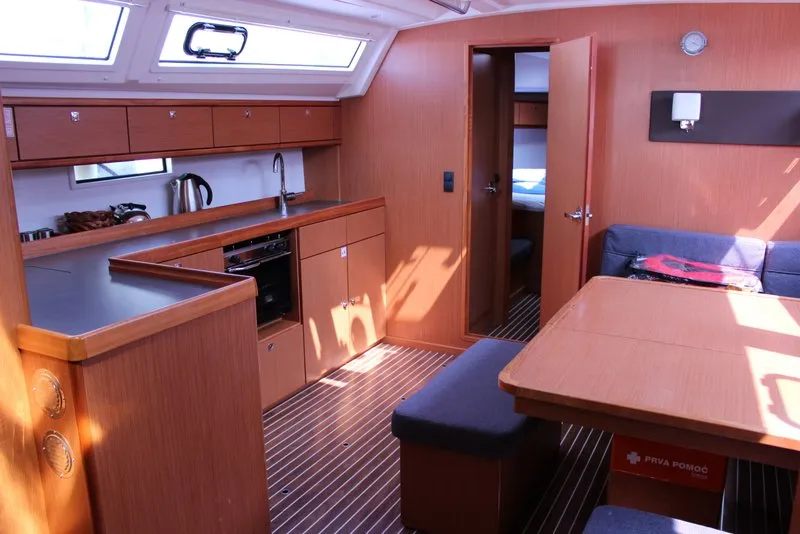 Salon of Eveline, a Bavaria Cruiser 46 sailboat at Grad Biograd na Moru, Croatia