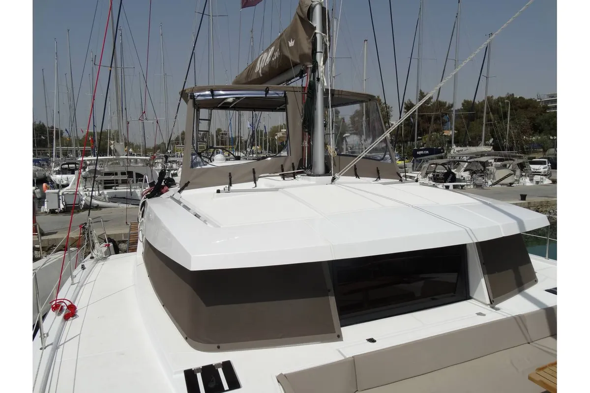 Salon of Kos 41.15, a Bali 4.1 catamaran at Municipal Unit of Lefkada, Greece