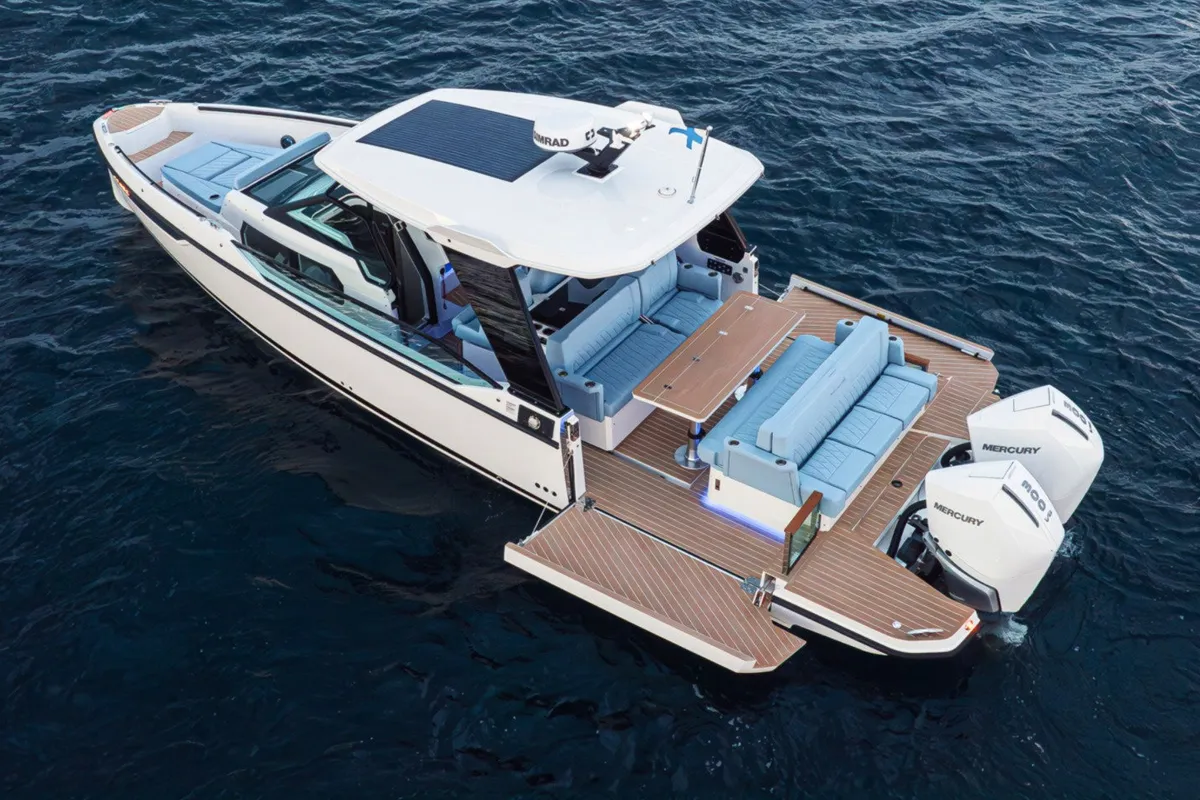 Exterior view of Saxdor 320 GTO, a Saxdor 320 GTO motorboat at Grad Trogir, Croatia