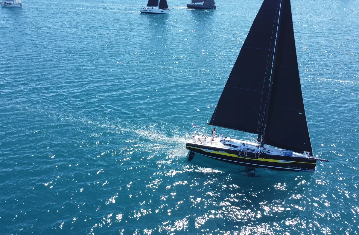 Exterior view of Odin, a Elan E6 sailboat at Pirovac, Croatia