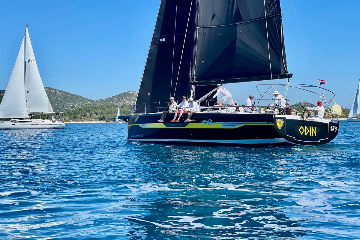 Exterior view of Odin, a Elan E6 sailboat at Pirovac, Croatia