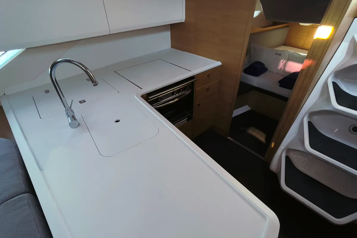 Galley of Odin, a Elan E6 sailboat at Pirovac, Croatia