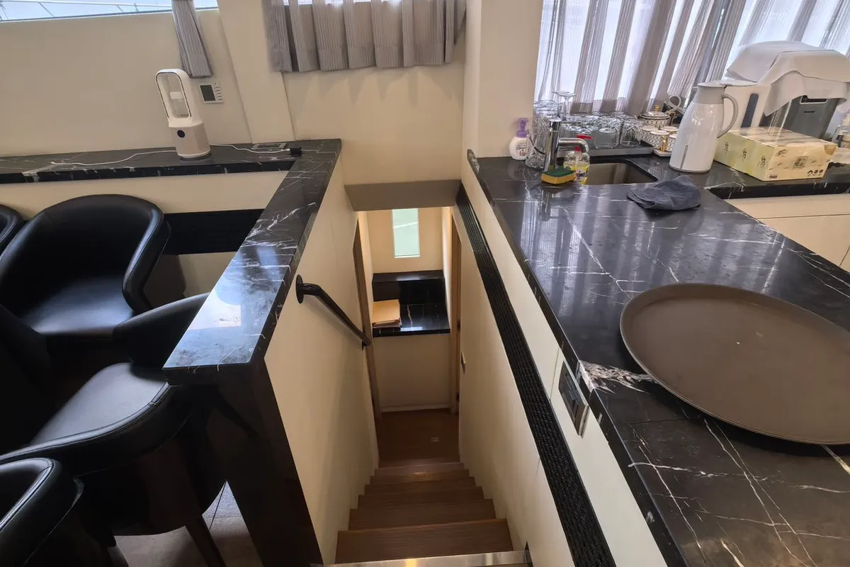 Galley of Andaman Discovery 5, a Mazarin 55 catamaran at Mai Khao, Thailand