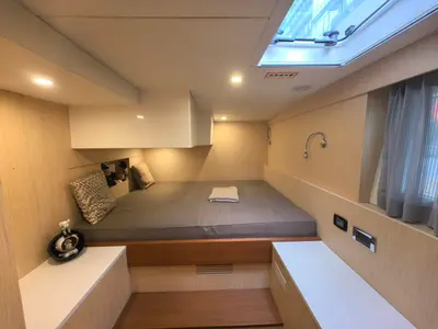 Cabin on Andaman Discovery 5, a Mazarin 55 catamaran at Mai Khao, Thailand