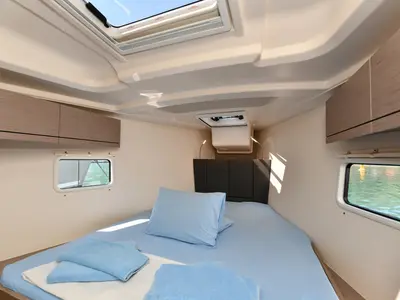 Cabin on Lauda, a Hanse 418 sailboat at Fethiye, Turkey
