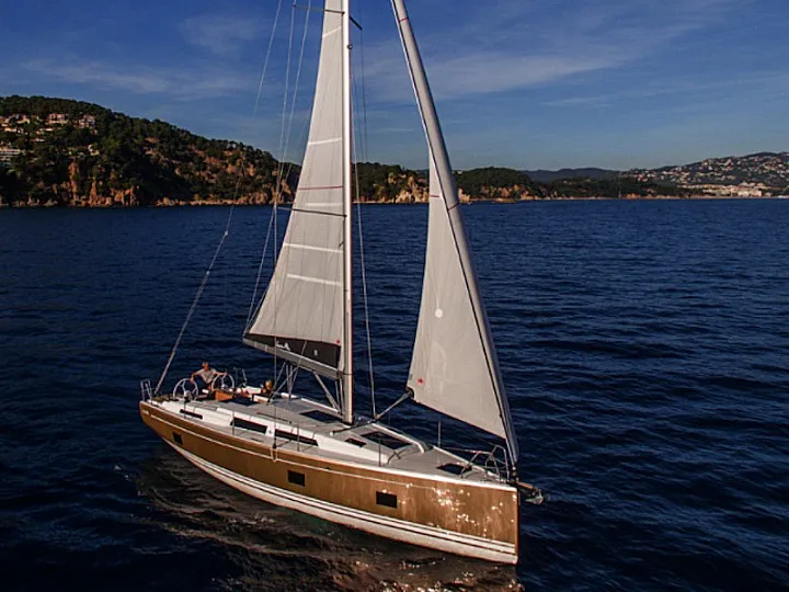 Lauda, a Hanse 418 sailboat at Fethiye, Turkey