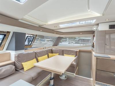 Salon of Altair, a Fountaine Pajot Helia 44 catamaran at Ribishi, Saint Vincent and the Grenadines