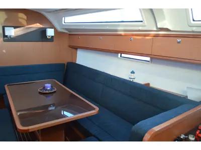 Salon of Dionysis, a Bavaria Cruiser 41 sailboat at Athens, Greece