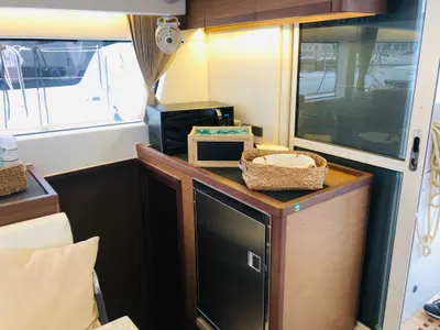Galley of Samana, a Lagoon 40 catamaran at Capo d'Orlando, Italy