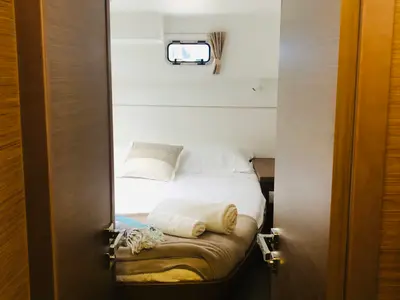 Cabin on Samana, a Lagoon 40 catamaran at Capo d'Orlando, Italy
