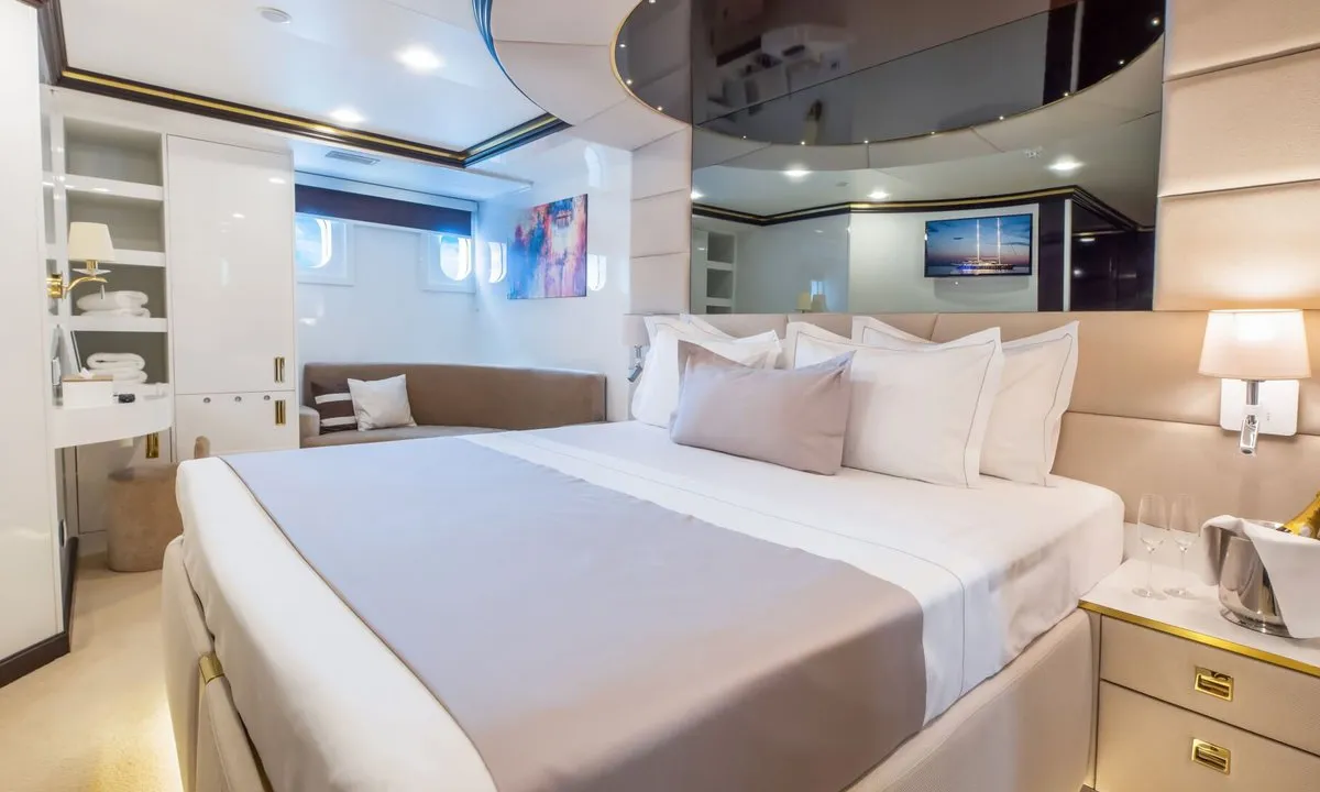 Cabin on M/S Aurum Sky, a Odisej Ltd MS Custom Aurum Sky sailboat at Split, Croatia
