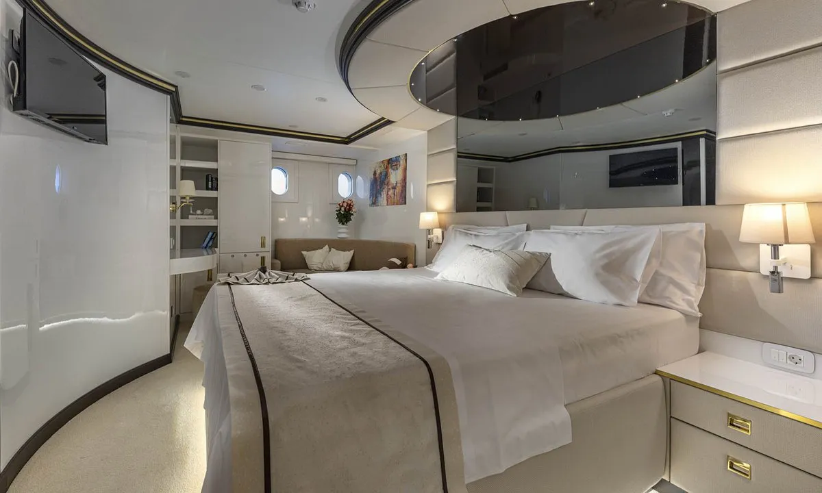 Cabin on M/S Aurum Sky, a Odisej Ltd MS Custom Aurum Sky sailboat at Split, Croatia