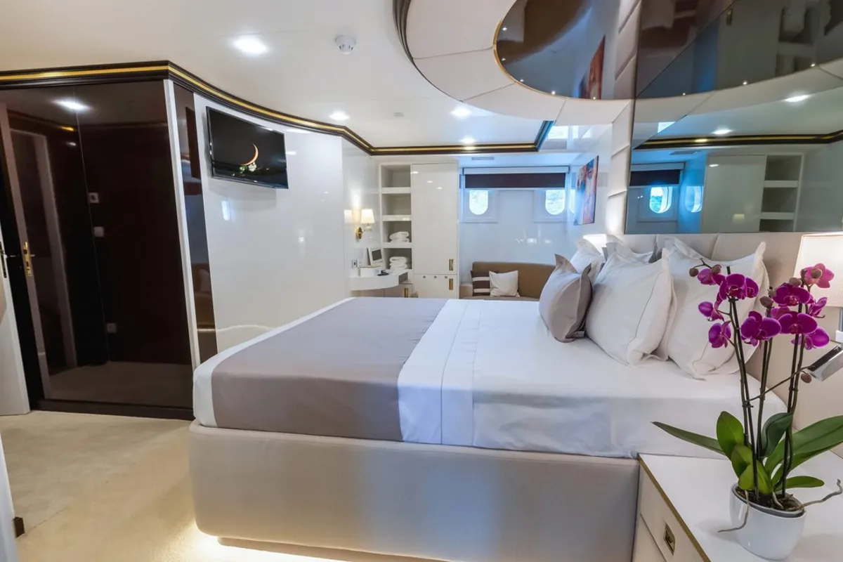 Cabin on M/S Aurum Sky, a Odisej Ltd MS Custom Aurum Sky sailboat at Split, Croatia