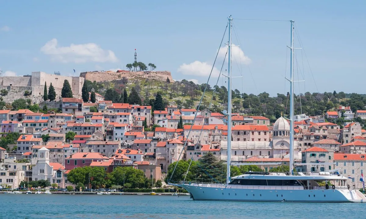 Exterior view of M/S Aurum Sky, a Odisej Ltd MS Custom Aurum Sky sailboat at Split, Croatia